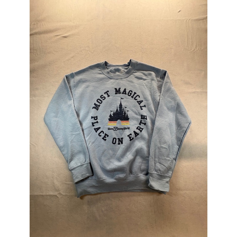 Disney Parks Walt Disney World Most Magical Place on Earth Blue Sweatshirt Small